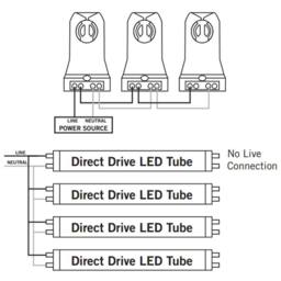 ENER-J T8 LED Nano Plastic Tube 60cms 9W 6000K (pack of 5 units) in White - Size: 25 cm diameter x 19 cm high - thumbnail 3
