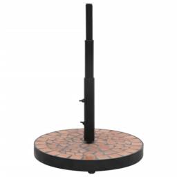 Berkfield Home Parasol Base Terracotta Round 12 kg in Brown - thumbnail 3
