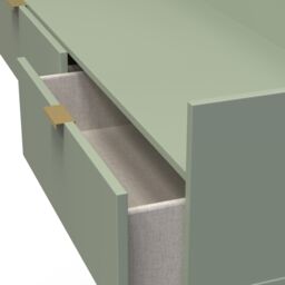 Ready Assembled 2 U Fuji 2 Drawer TV Unit (Ready Assembled) in Pale Green - thumbnail 5