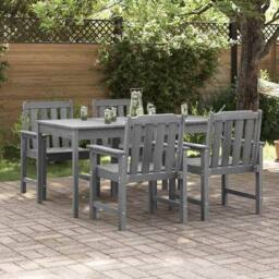 Berkfield Home Garden Dining Chairs 4 pcs Light Grey 65.5x55.5x88 cm HDPE - thumbnail 2