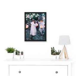Artery8 John Singer Sargent Carnation Lily Rose Painting A4 Artwork Framed Wall Art Print in Black - thumbnail 2