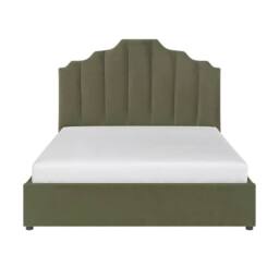 Flair Margot Ottoman Bed Khaki Green Velvet - Size: King - thumbnail 5