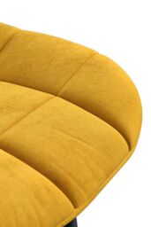 More4Homes Set of 6 Nova Modern Velvet Dining Chair Padded Seat Metal Legs Kitchen in Mustard - thumbnail 6