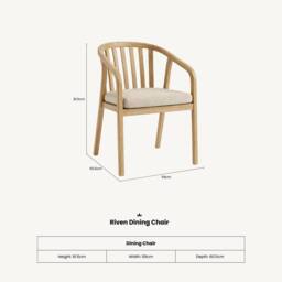 Royalcraft RIVEN Dining Chair Pack of 2 in Beige - thumbnail 8