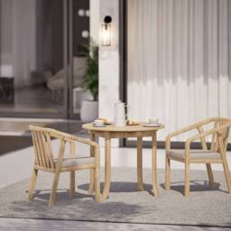 Royalcraft RIVEN Dining Chair Pack of 2 in Beige - thumbnail 6