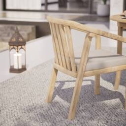 Royalcraft RIVEN Dining Chair Pack of 2 in Beige - thumbnail 5