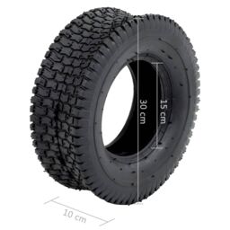 Berkfield Home Wheelbarrow Tyres 2 pcs 13x5.00-6 4PR Rubber in Black - thumbnail 6