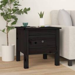 Berkfield Home Side Tables 2 pcs Black 40x40x39 cm Solid Wood Pine - Size: 40 x 40 x 39 cm