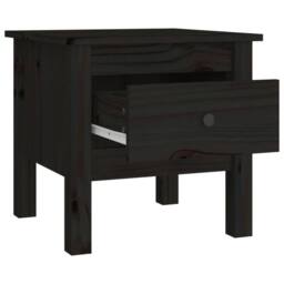 Berkfield Home Side Tables 2 pcs Black 40x40x39 cm Solid Wood Pine - Size: 40 x 40 x 39 cm - thumbnail 9