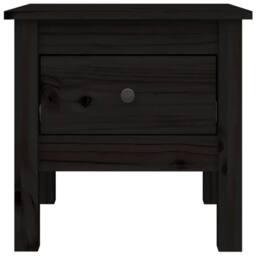 Berkfield Home Side Tables 2 pcs Black 40x40x39 cm Solid Wood Pine - Size: 40 x 40 x 39 cm - thumbnail 8