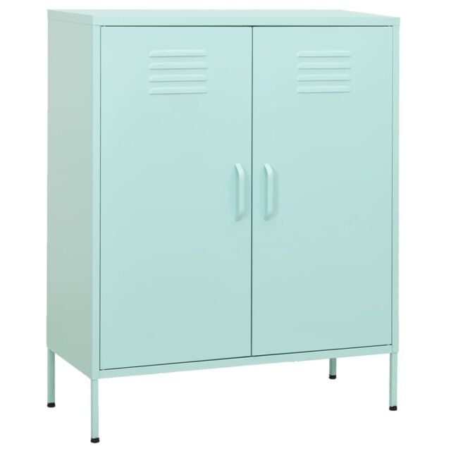 Berkfield Home Storage Cabinet Mint 80x35x101.5 cm Steel in Green - image 1