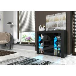 SPETLEK TV Unit Display Black Matt Body Black High Gloss Fronts - Size: 0.6m2 - thumbnail 2