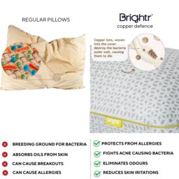 Brightr Sleep Stella Hybrid Best Cooling Neck & Side Sleeper Pillow in Off-White - thumbnail 5
