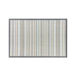 The Rug Shop UK Natural Cream Modern Striped Easy to Clean Mat - Size: 50 cm x 75 cm - thumbnail 1