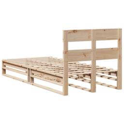 Berkfield Home Bed Frame without Mattress 100x200 cm Solid Wood Pine in Natural - thumbnail 8