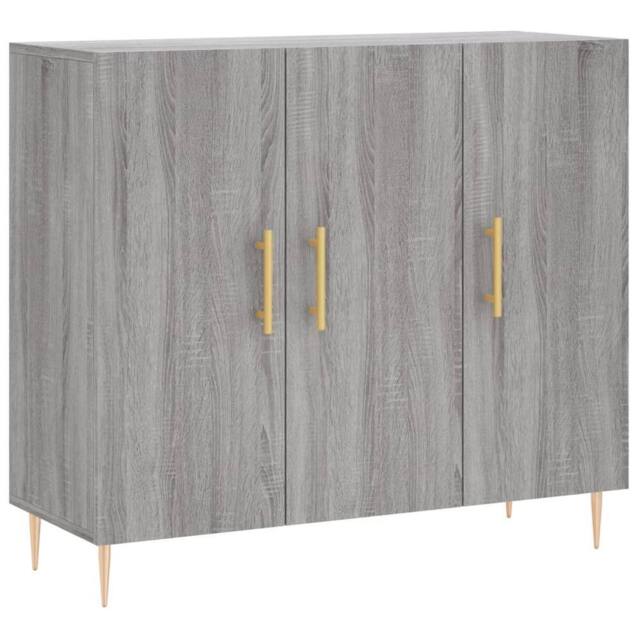 Berkfield Home Sideboard Grey Sonoma 90x34x80 cm Engineered Wood - Size: 90 x 34 x 80 cm - image 1