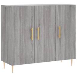 Berkfield Home Sideboard Grey Sonoma 90x34x80 cm Engineered Wood - Size: 90 x 34 x 80 cm - thumbnail 1