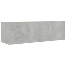 Berkfield Home 4 Piece TV Cabinet Set Concrete Grey Engineered Wood - thumbnail 4