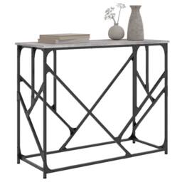 Berkfield Home Decorative Console Table Grey Sonoma 100x40x80 cm Engineered Wood - Size: 100 x 40 x 80 cm