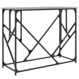 Berkfield Home Decorative Console Table Grey Sonoma 100x40x80 cm Engineered Wood - Size: 100 x 40 x 80 cm - thumbnail 6