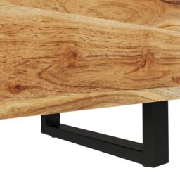Berkfield Home Bedside Cabinet 40x33x46 cm Solid Wood Acacia in Black - Size: 40 x 33 x 46 cm - thumbnail 6