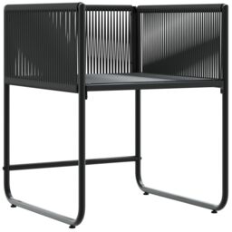 Berkfield Home Garden Chairs with Cushions 4 pcs Black Poly Rattan - thumbnail 2