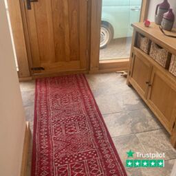 runrug Hallway Carpet Runner Rug - Soft & Comfy, 9mm - Afrikans in Red - Size: 80 cm x 420 cm - thumbnail 3