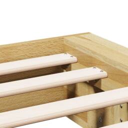 Berkfield Home Beautiful Bed Frame without Mattress 80x200 cm Solid Wood Oak in Light Oak - thumbnail 9
