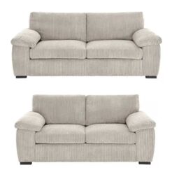 SquareBoxx Capri Jumbo Cord Sofa, 3+2 in Cream - thumbnail 2