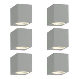 EONLION Set of 6 Grey IP44 Outdoor Downwards Garden Porch Modern - thumbnail 1
