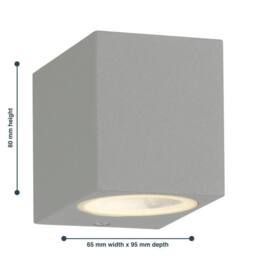 EONLION Set of 6 Grey IP44 Outdoor Downwards Garden Porch Modern - thumbnail 2