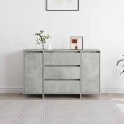 Berkfield Home Sideboard Concrete Grey 120x41x75 cm Engineered Wood - Size: 120 x 41 x 75 cm - thumbnail 4