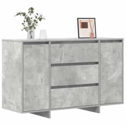 Berkfield Home Sideboard Concrete Grey 120x41x75 cm Engineered Wood - Size: 120 x 41 x 75 cm - thumbnail 1