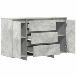 Berkfield Home Sideboard Concrete Grey 120x41x75 cm Engineered Wood - Size: 120 x 41 x 75 cm - thumbnail 5