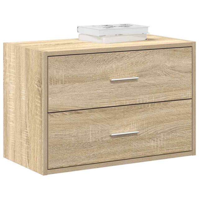 Berkfield Home Cabinet with 2 Drawers Sonoma Oak 60x31x40 cm Engineered Wood in Brown - Size: 60 x 31 x 40 cm - image 1