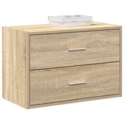 Berkfield Home Cabinet with 2 Drawers Sonoma Oak 60x31x40 cm Engineered Wood in Brown - Size: 60 x 31 x 40 cm - thumbnail 1