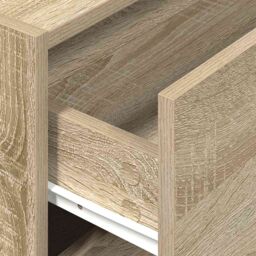 Berkfield Home Cabinet with 2 Drawers Sonoma Oak 60x31x40 cm Engineered Wood in Brown - Size: 60 x 31 x 40 cm - thumbnail 8
