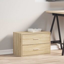 Berkfield Home Cabinet with 2 Drawers Sonoma Oak 60x31x40 cm Engineered Wood in Brown - Size: 60 x 31 x 40 cm - thumbnail 3