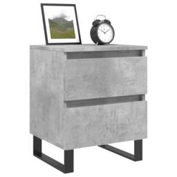 Berkfield Home Elegant Bedside Cabinets 2 pcs Concrete Grey 40x35x50 cm Engineer - Size: 40 x 35 x 50 cm - thumbnail 1