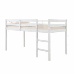 Aspire Cove Midsleeper Wooden Children's Bed Frame in White - Size: Single - thumbnail 6