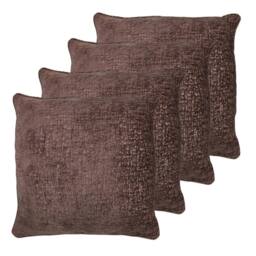 HomeSpace Direct Belmont Cushions 4 Pack in Brown - Size: 55 cm x 55 cm - thumbnail 1