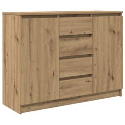 Berkfield Home Sideboard with Drawers Artisan Oak 100.5x35x76 cm Engineered Wood in Brown - thumbnail 2