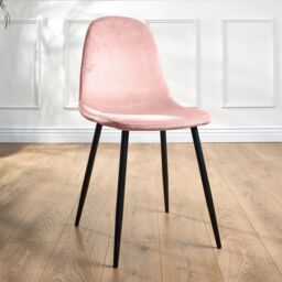 Bravich LTD Ron Velvet Dining Chair in Pink