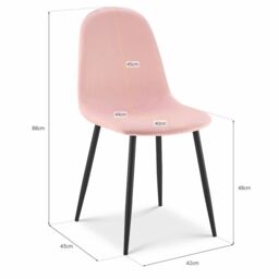 Bravich LTD Ron Velvet Dining Chair in Pink - thumbnail 7
