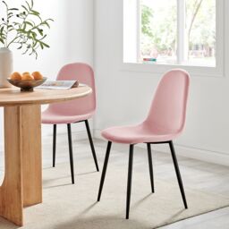Bravich LTD Ron Velvet Dining Chair in Pink - thumbnail 2