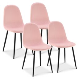 Bravich LTD Ron Velvet Dining Chair in Pink - thumbnail 3