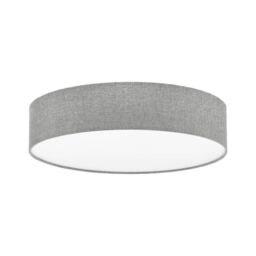 Eglo Pasteri Grey Fabric Ceiling Light in White - thumbnail 2
