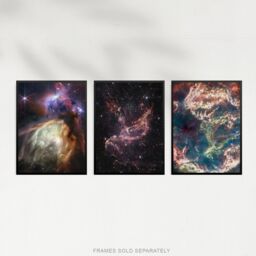 Artery8 Wall Art Print Pack of 3 NASA James Webb Images Rho Ophiuchi Cassiopeia A SMC Galaxy Star Formation Large Poster Set - thumbnail 3