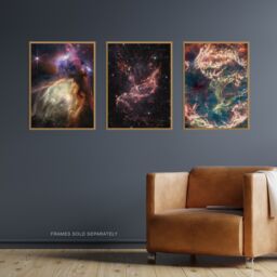 Artery8 Wall Art Print Pack of 3 NASA James Webb Images Rho Ophiuchi Cassiopeia A SMC Galaxy Star Formation Large Poster Set - thumbnail 4