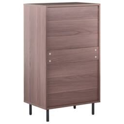 Wyld and Coco 4-Drawer Chest Dark Brown with Black Metal Legs 60x40x104 - thumbnail 6